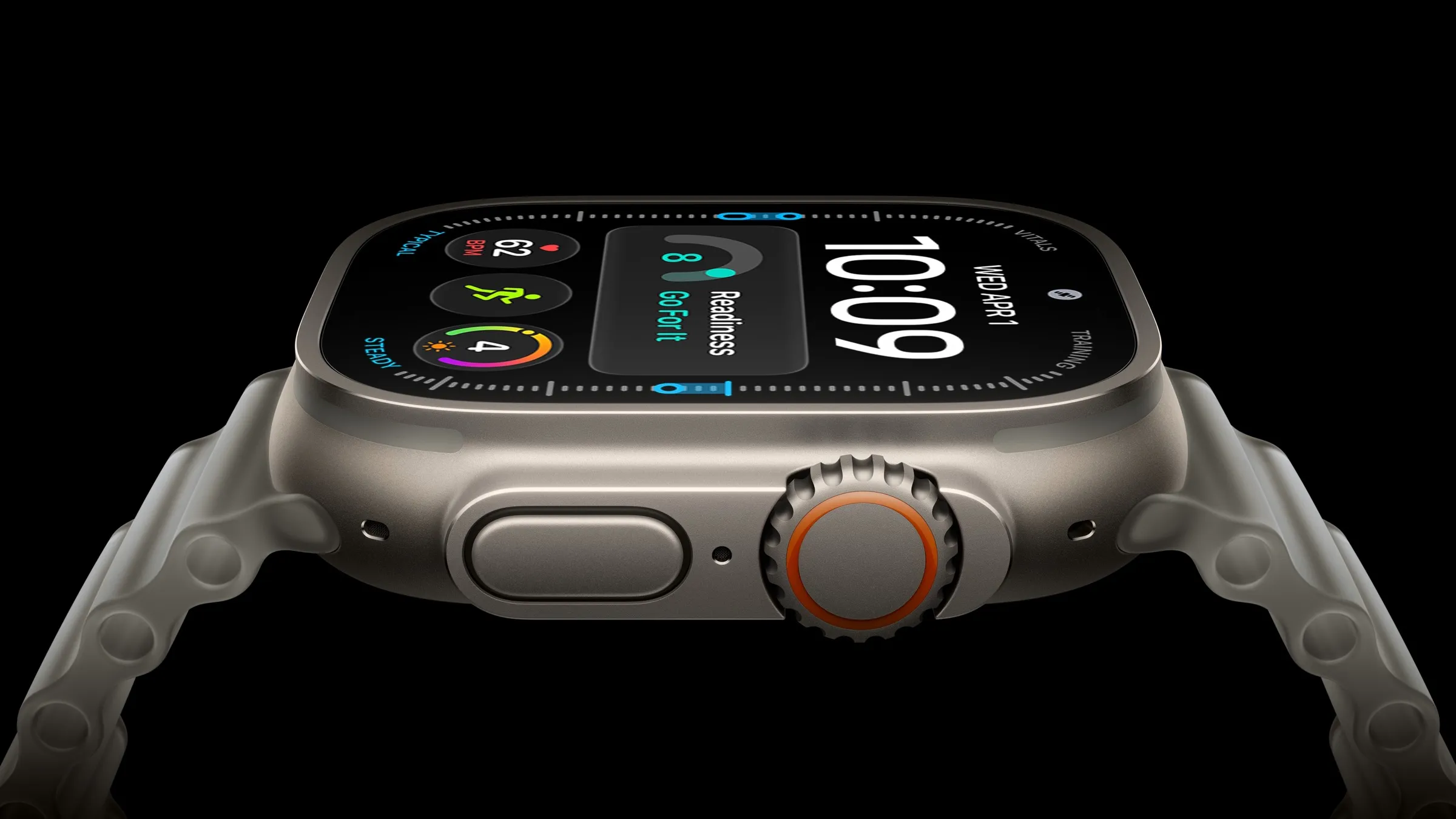Die Apple Watch Ultra 4 mit der neuen Tagesform-Anzeige. Bild: Apple