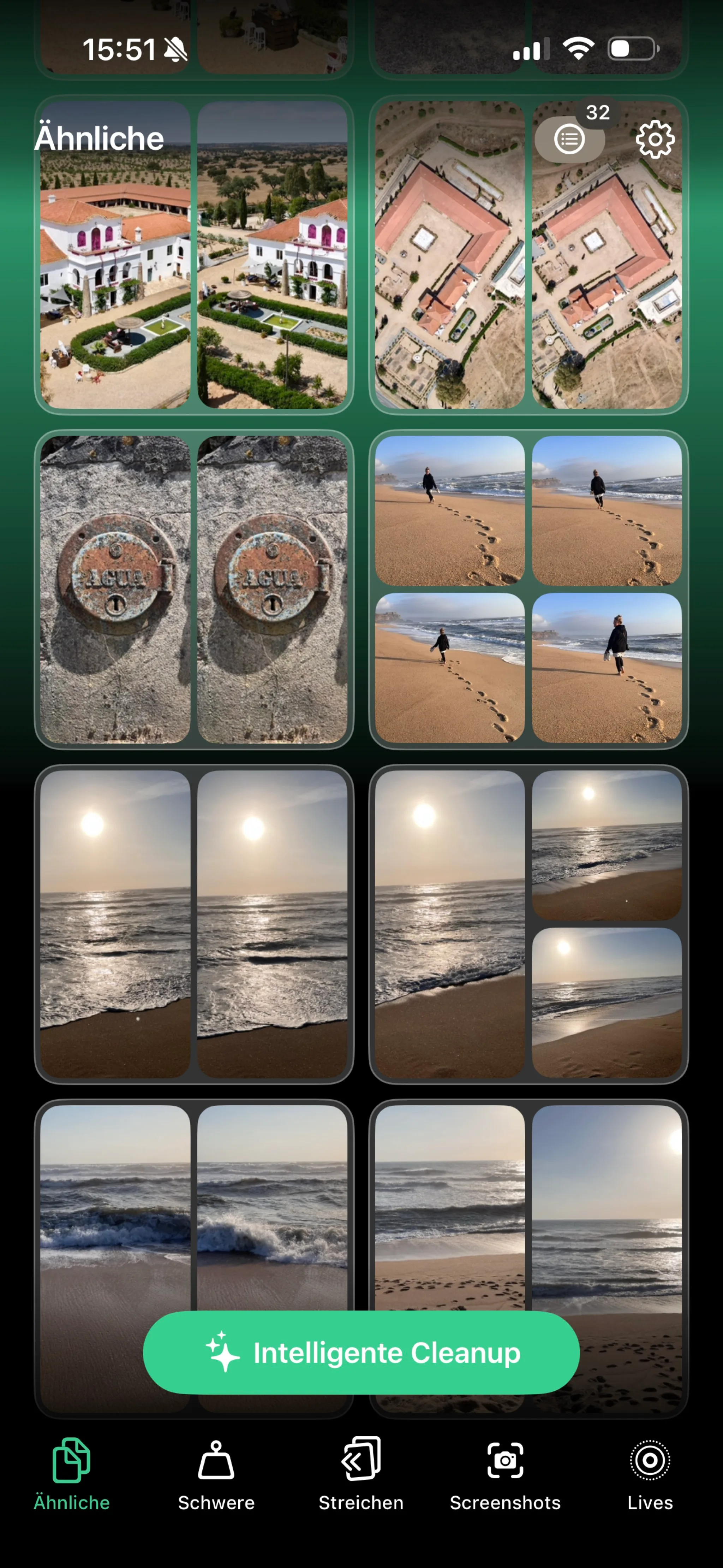 Clever Cleaner gruppiert ähnliche Fotos