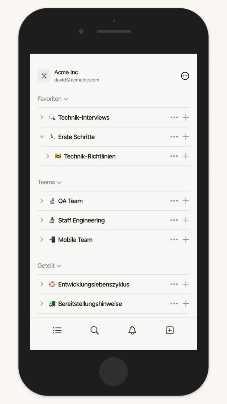 Notion – Datenbank-Ansicht mit Eigenschaften, Filtern und verschiedenen Layouts.