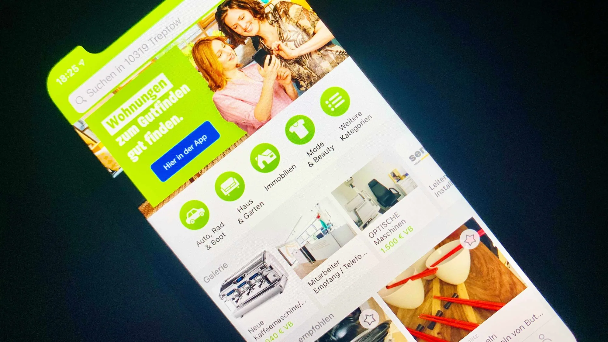 Schnäppchen in der ebay Kleinanzeigen App finden