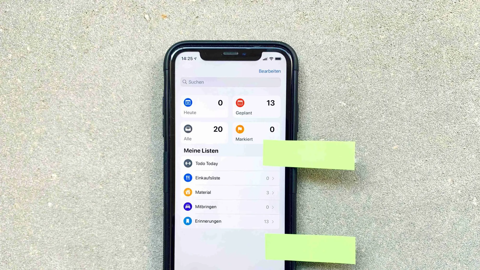 Wie ich die Erinnerungen App nutze